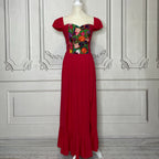 Dropped Shoulder Mexican Maxi Dress - Zinia