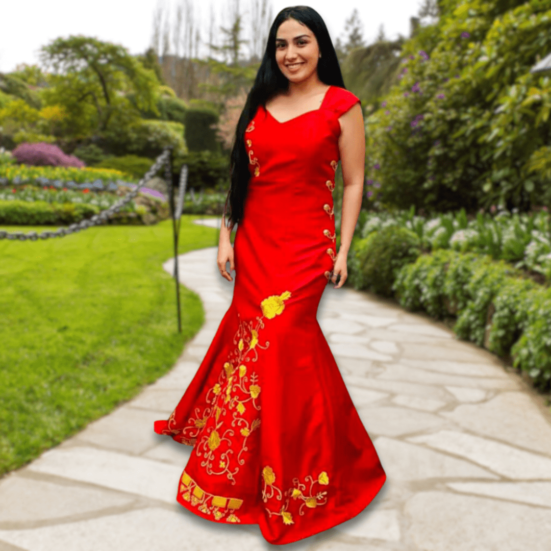 Embroidered Mexican Charra Dress - Gala