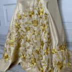Embroidered Mexican Evening Dress - Golden Girl