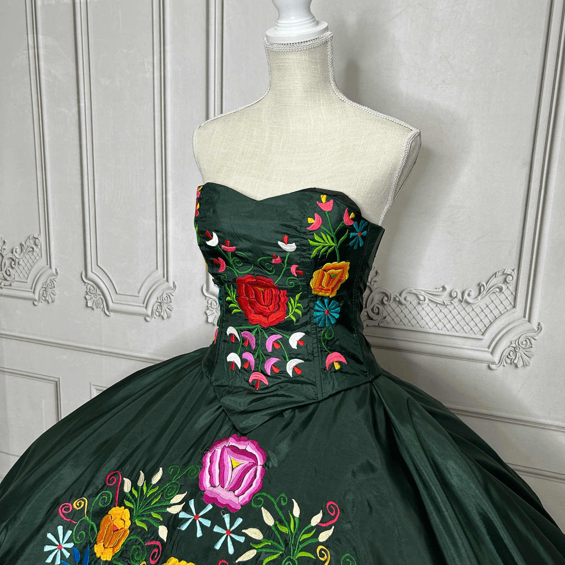 Embroidered Mexican Quinceanera Dress - Herradura