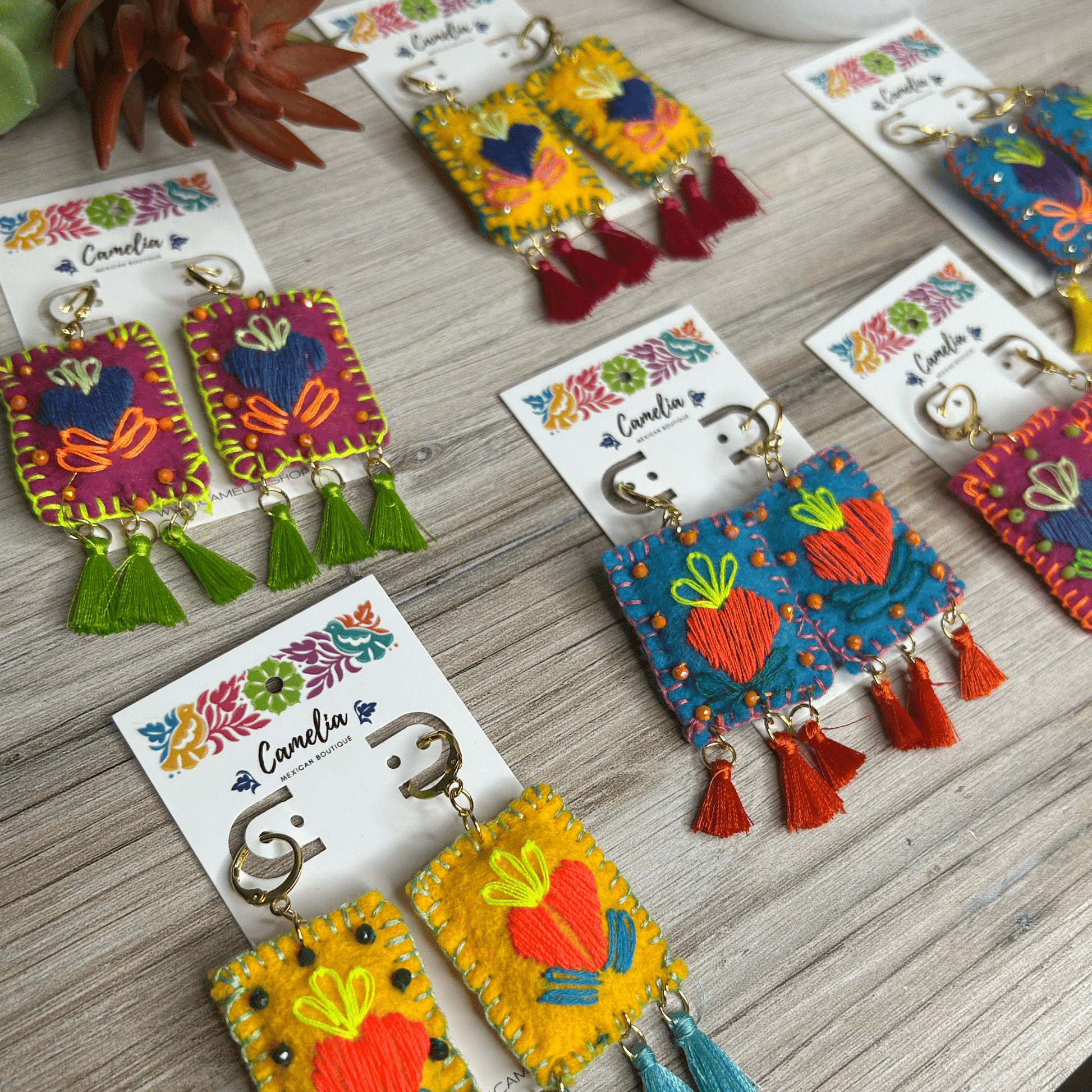 Embroidered Milagritos Earring