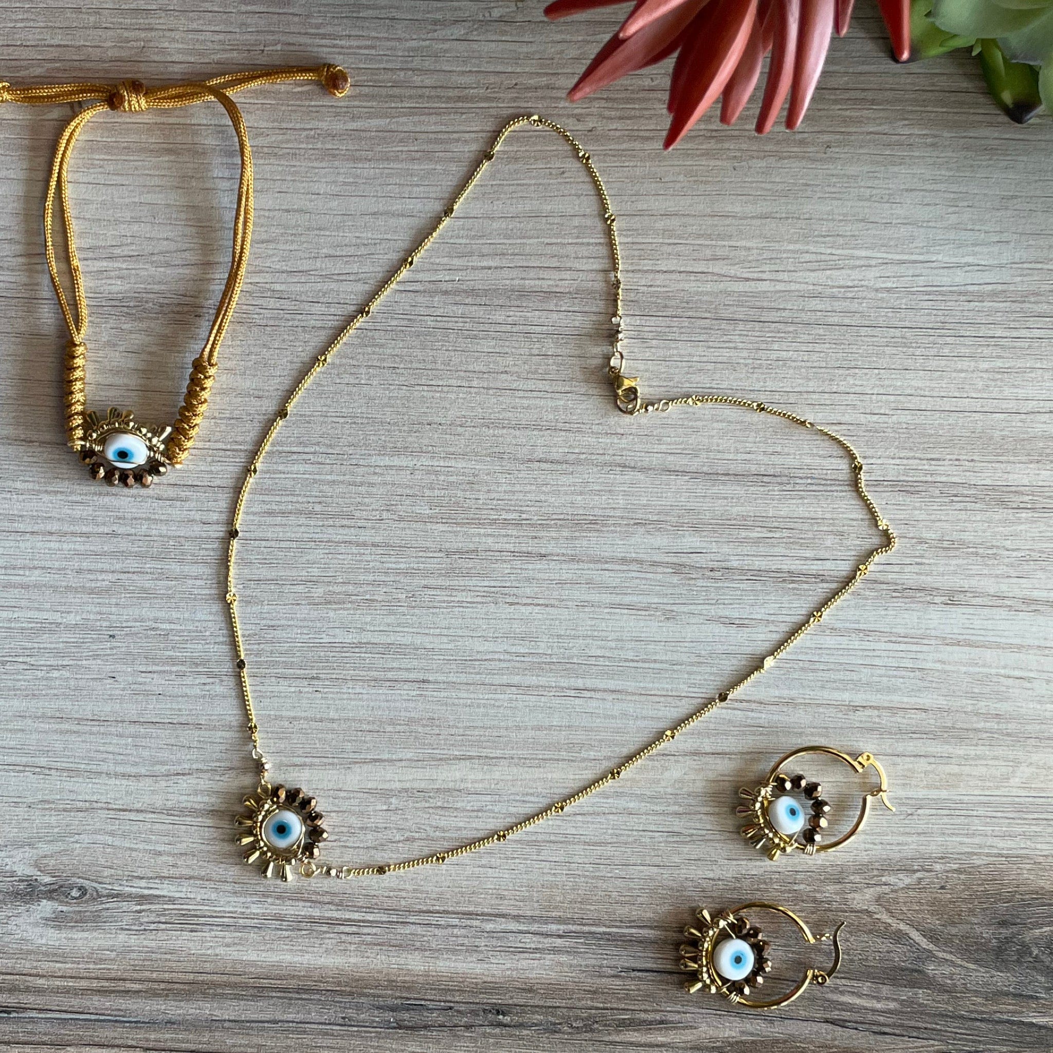 Evil Eye Necklace Set