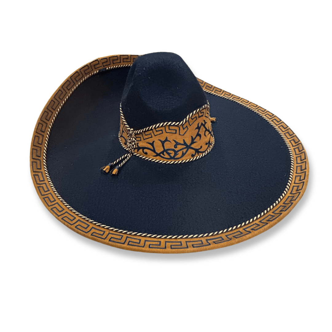Fine Mexican Charro Hat - Leather Detail Fine Mexican Charro Hat - Leather Detail