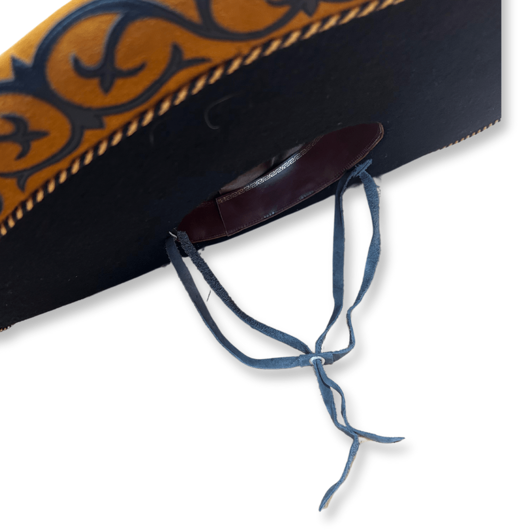 Fine Mexican Charro Hat - Leather Detail Fine Mexican Charro Hat - Leather Detail
