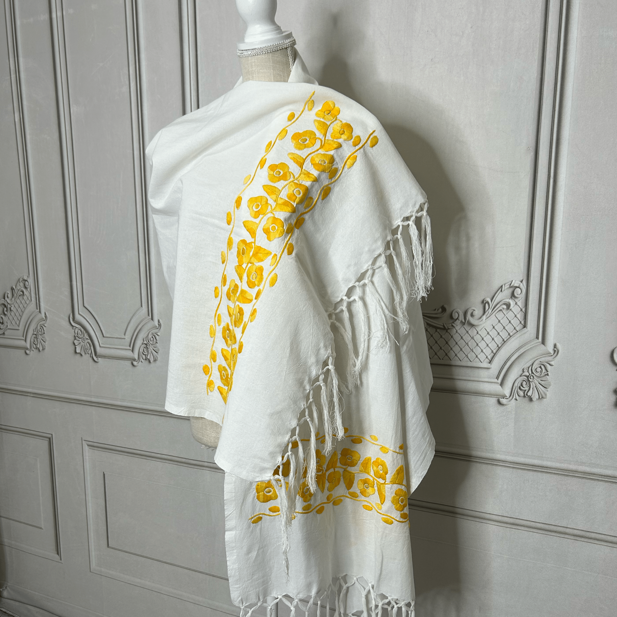 Floral Huautla Embroidered Shawl Floral Huautla Embroidered Shawl