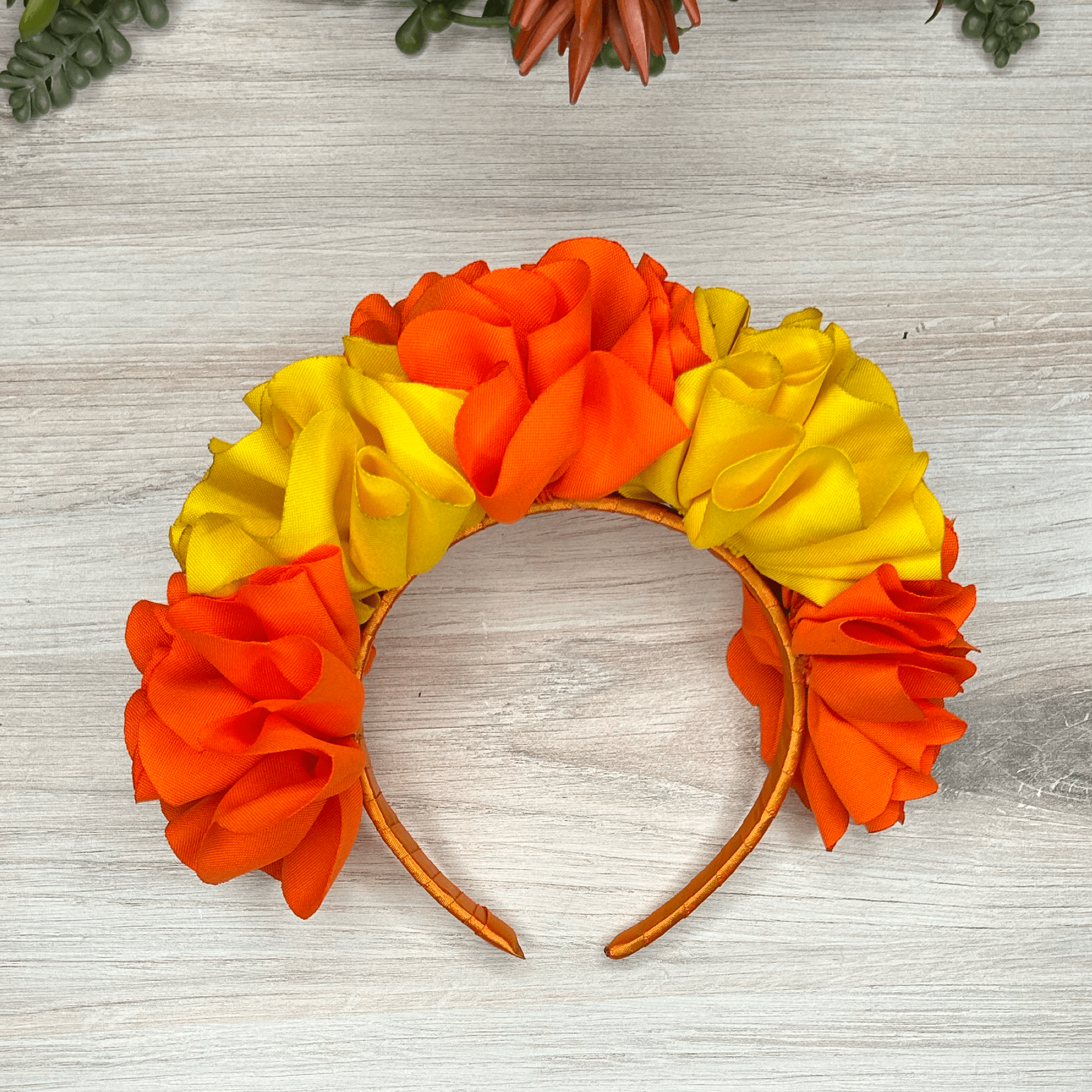 Floral Ribbon Headband - Adult  2 tone