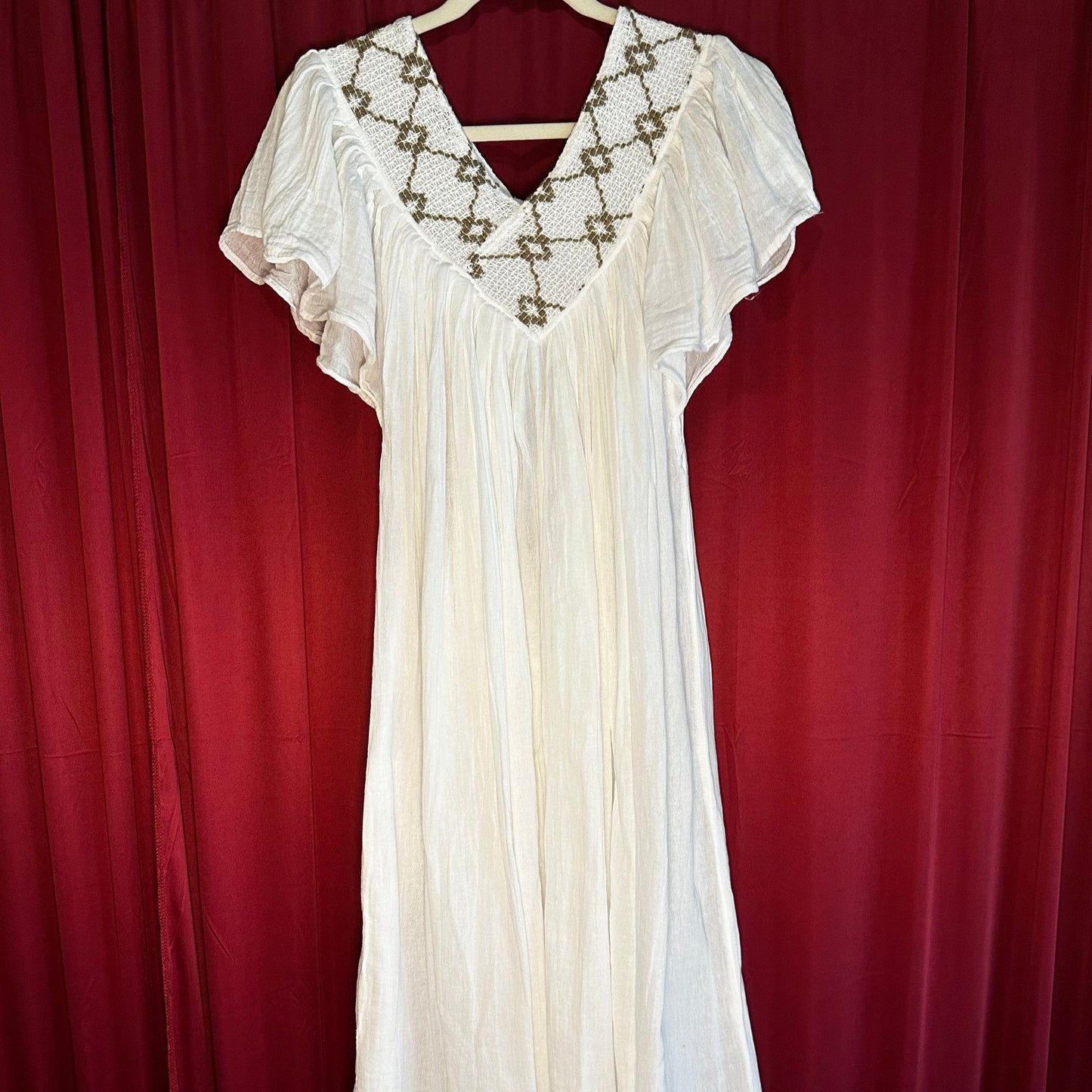 Flowy Cotton V-Neck Dress Flowy Cotton V-Neck Dress