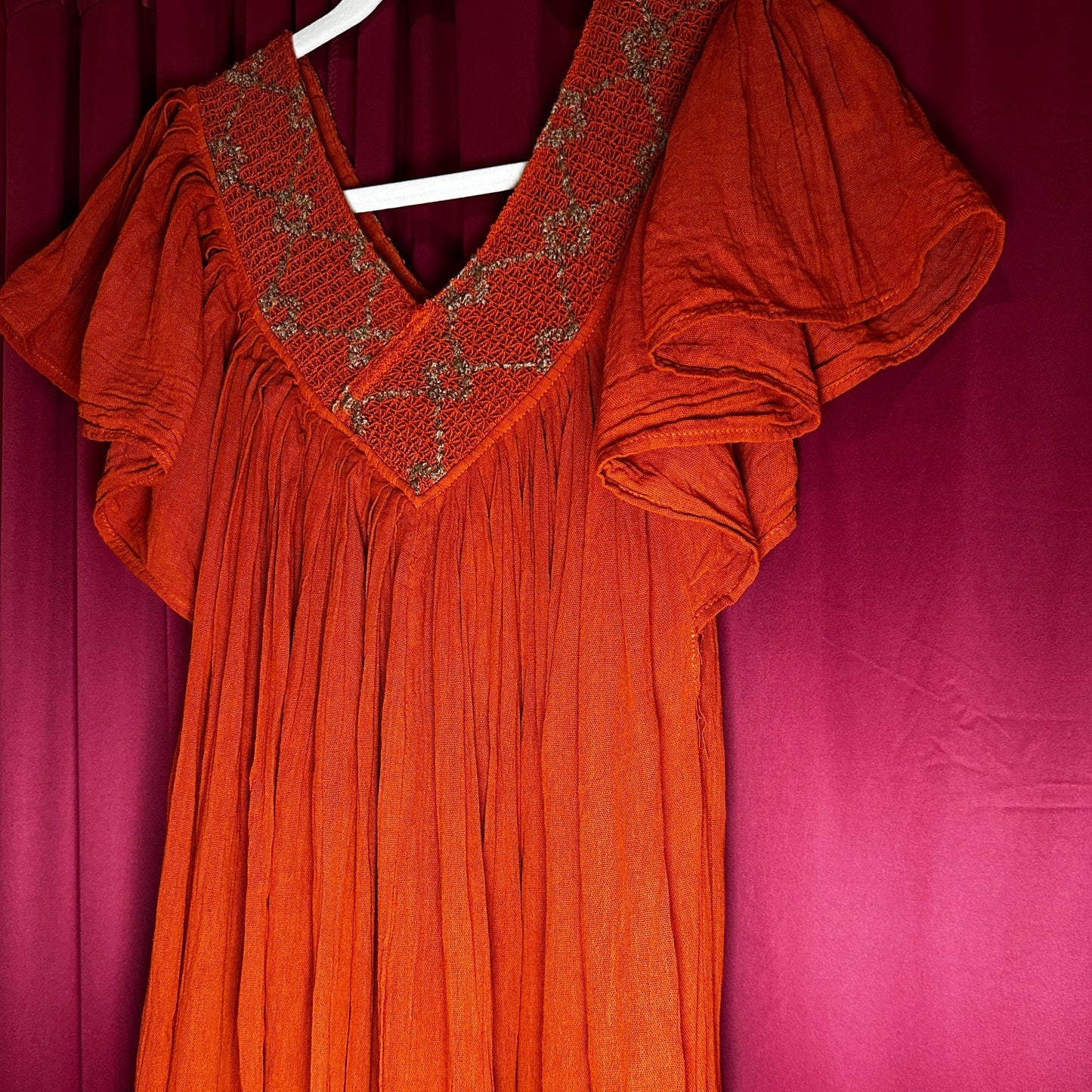 Flowy Cotton V-Neck Dress Flowy Cotton V-Neck Dress