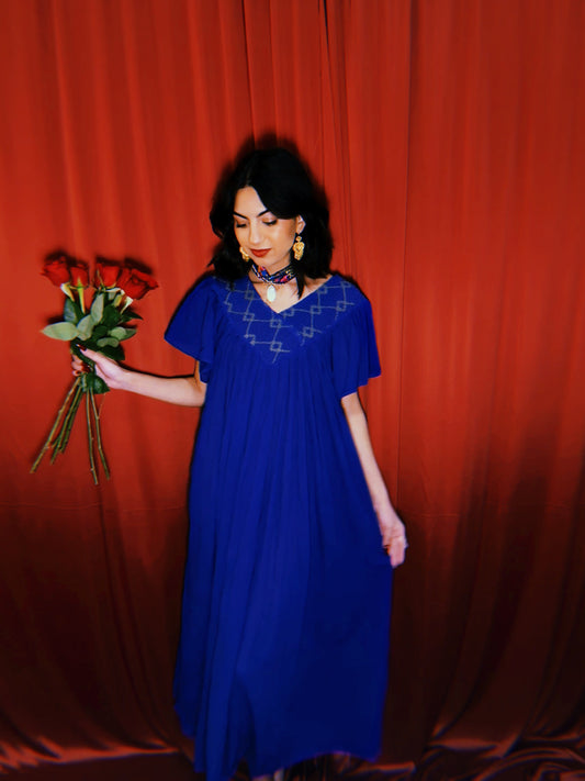 Flowy Cotton V-Neck Dress Flowy Cotton V-Neck Dress