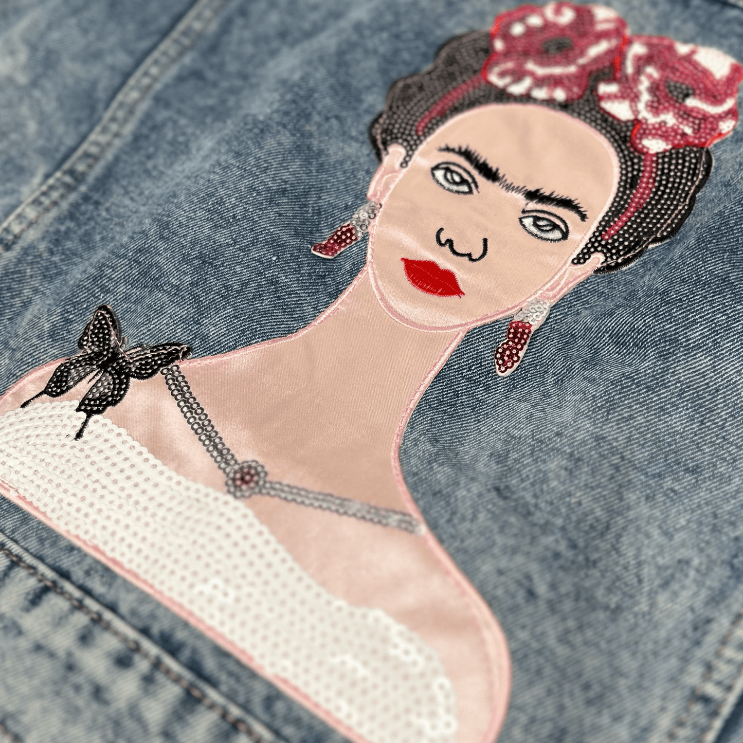 Frida Embellished Denim Jacket Frida Embellished Denim Jacket