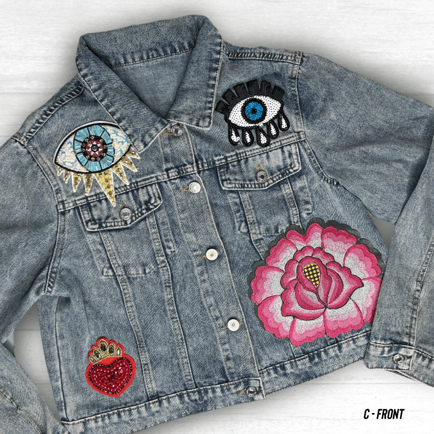 Frida Embellished Denim Jacket Frida Embellished Denim Jacket