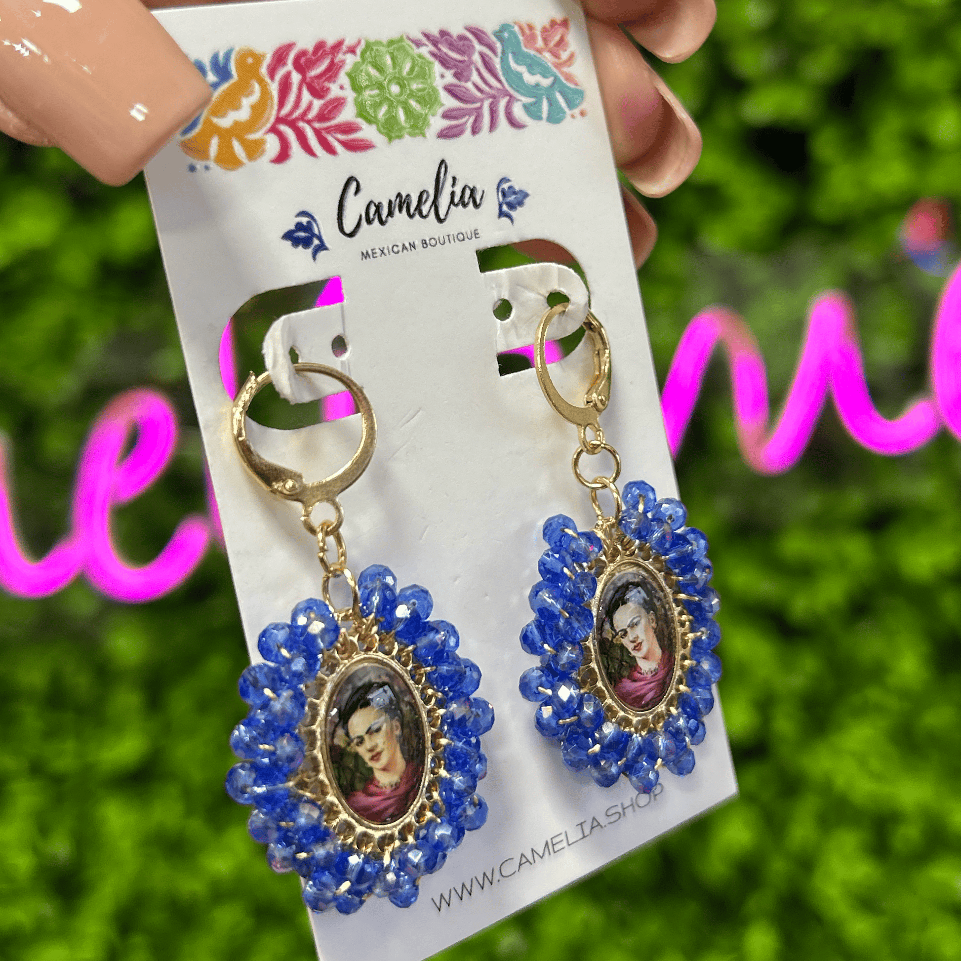 Frida Kahlo Earrings - Blue SM Frida Kahlo Earrings - Blue SM