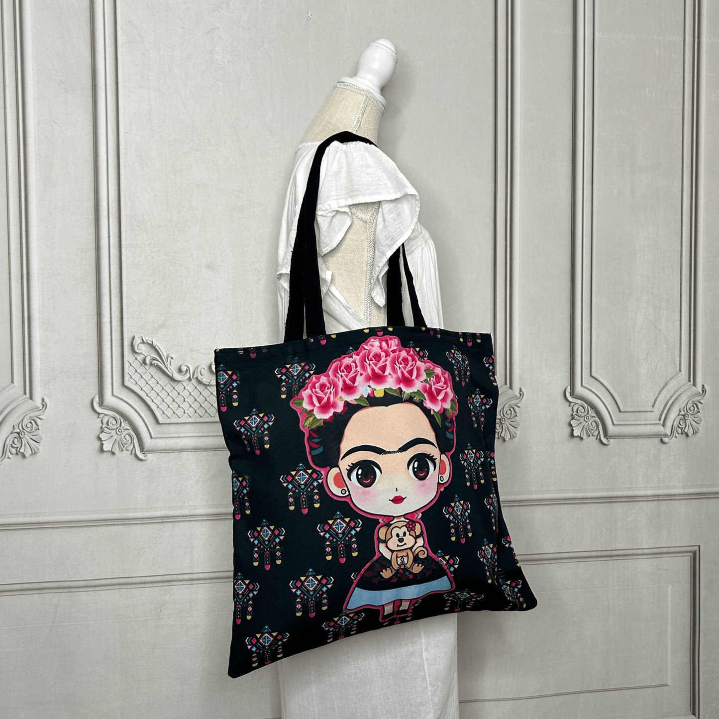 Frida Kahlo Tote - Fiesta Large