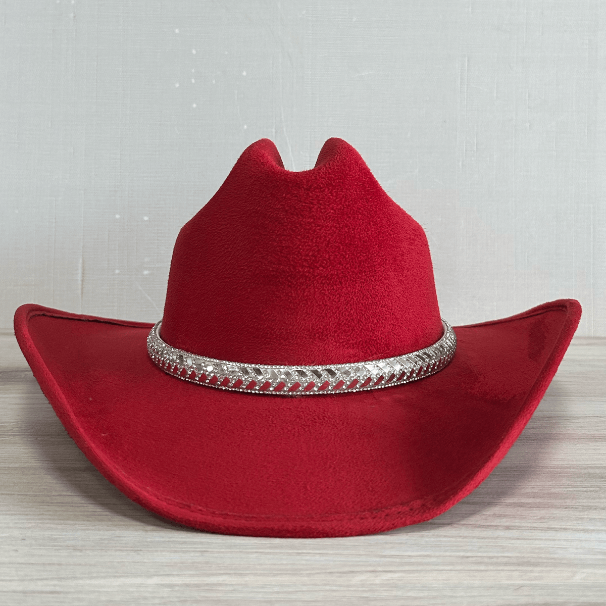 Rhinestone Embellished Suede Western Cowboy Fedora Hat Women Western Rhinestone Cowboy Hat - Classic Bling Diamond  main image 2