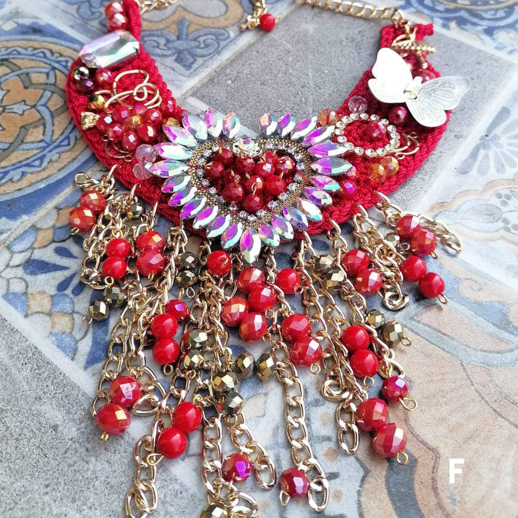 Hand Made Mexican Heart Necklace - Ceramic