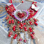 Hand Made Mexican Heart Necklace - Ceramic