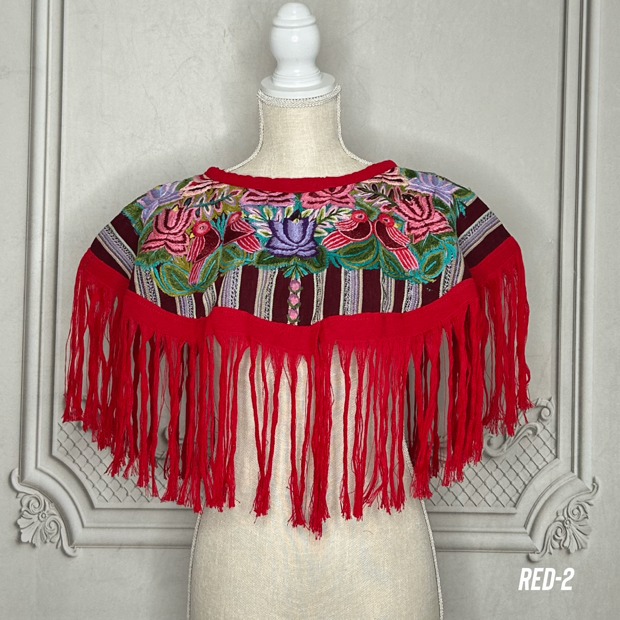 Handmade Fringed Guatemalan Cape
