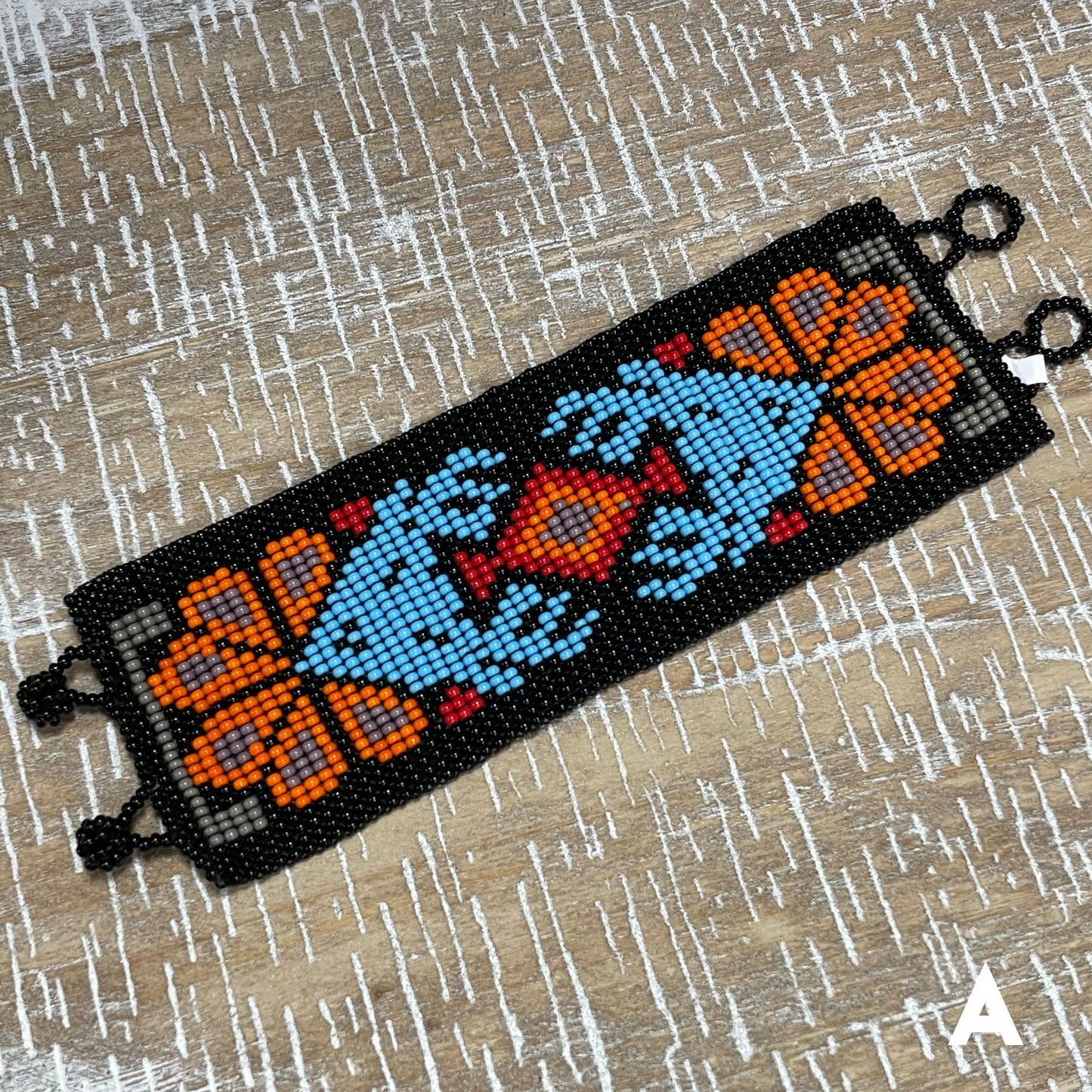 Huichol Native American Beaded  Bracelet - 2 Inches