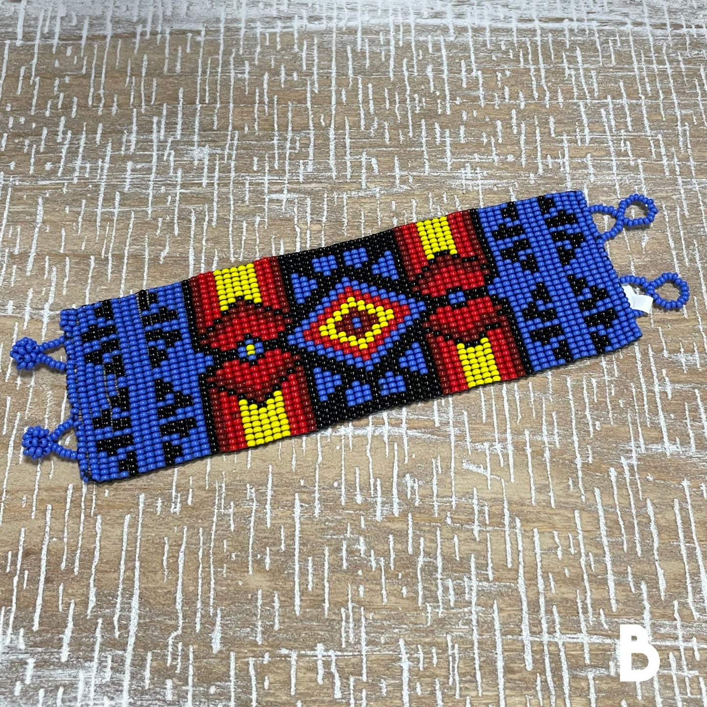 Huichol Native American Beaded  Bracelet - 2 Inches