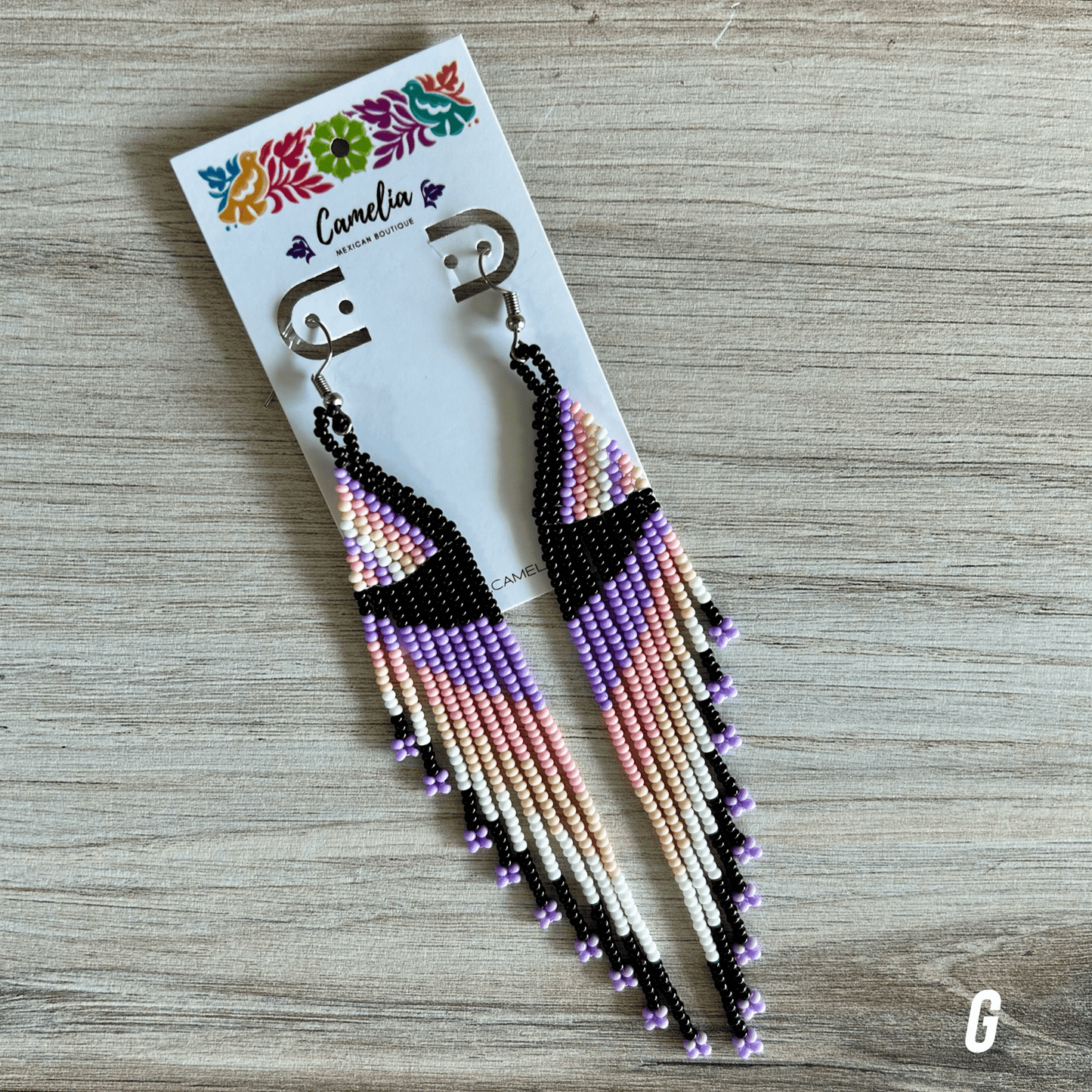 Huichol Native American Beaded  Earrings - Eagle Wings