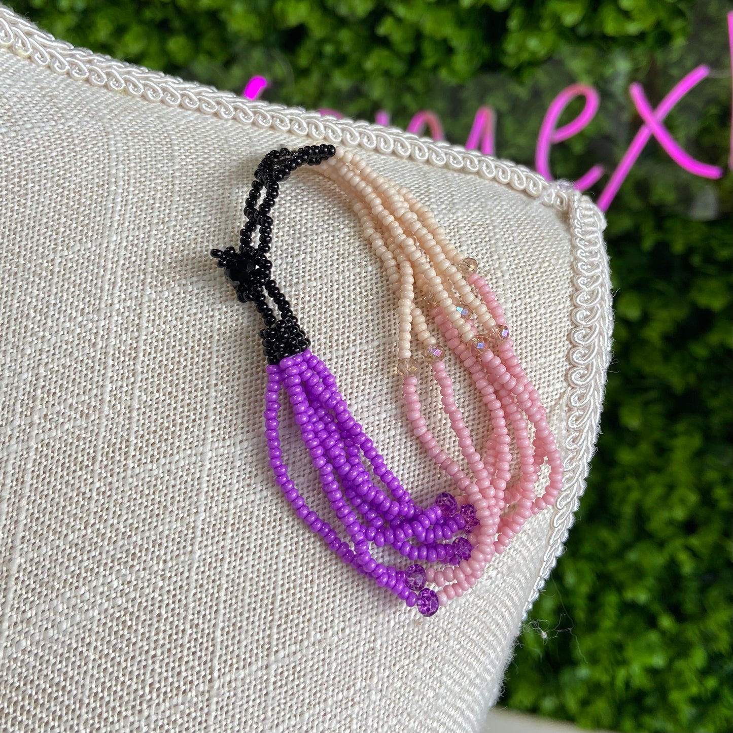 Huichol Native American Beaded Necklace Set - Rainfall Huichol Native American Beaded Necklace Set - Rainfall