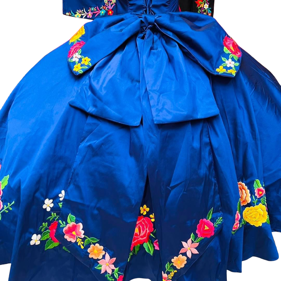 Embroidered Mexican Quinceanera Dress - Duquesa