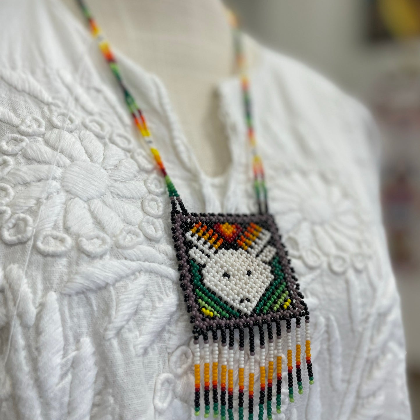 Collier de perles mexicain Huichol - Cerf