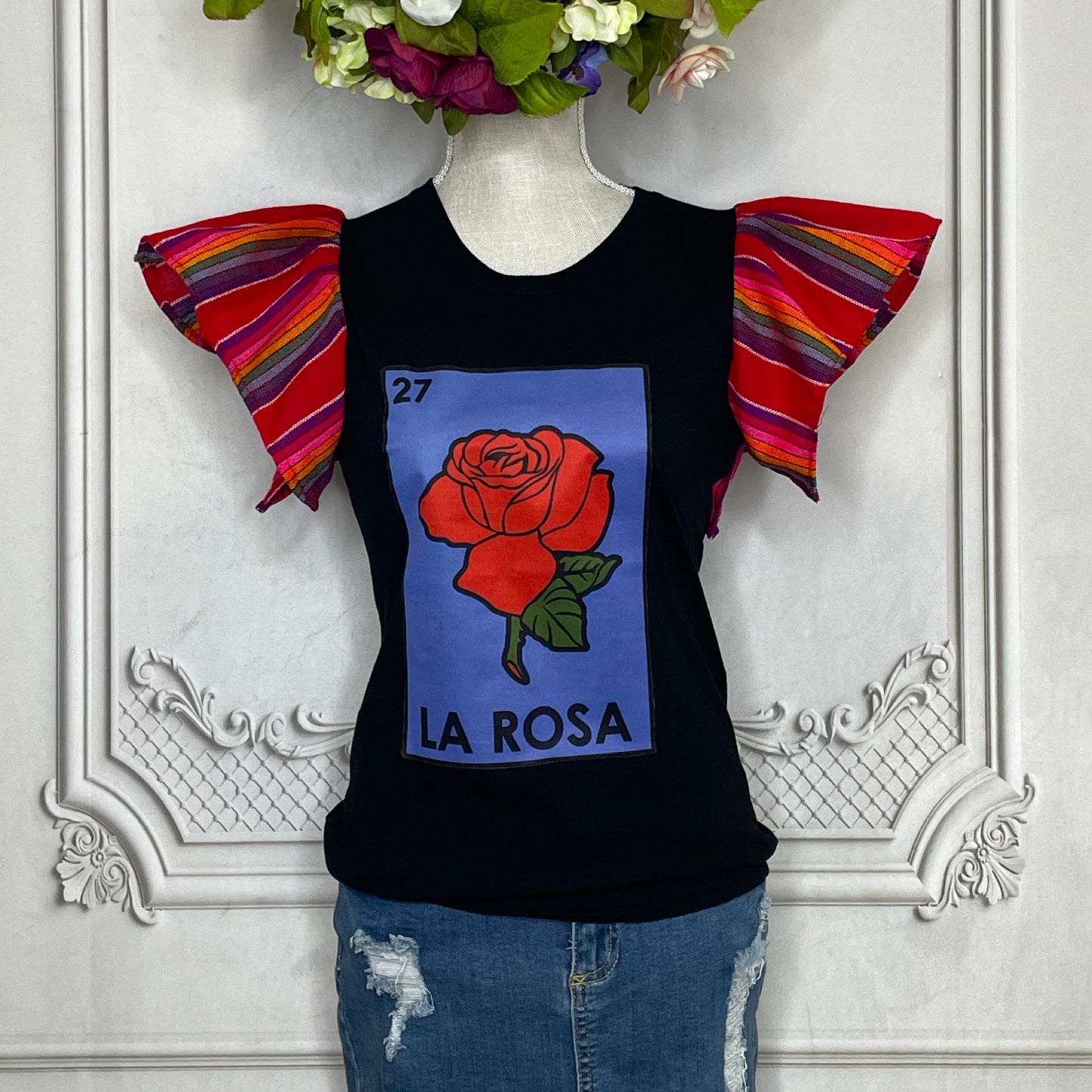 Loteria T-Shirt Cambaya Sleeve - LA ROSA