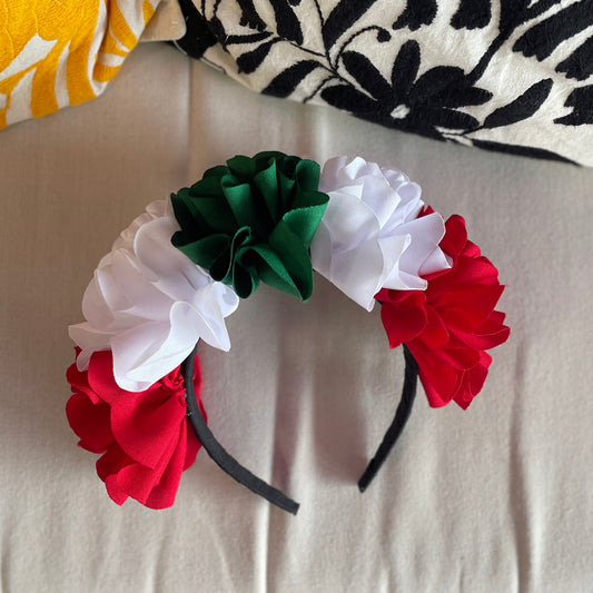 Viva Mexico Floral Ribbon Headband - Adult