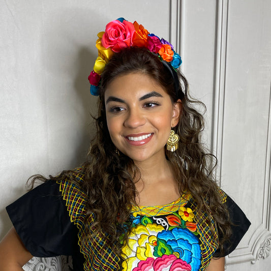 Frida Floral Headband - Ribbon Roses