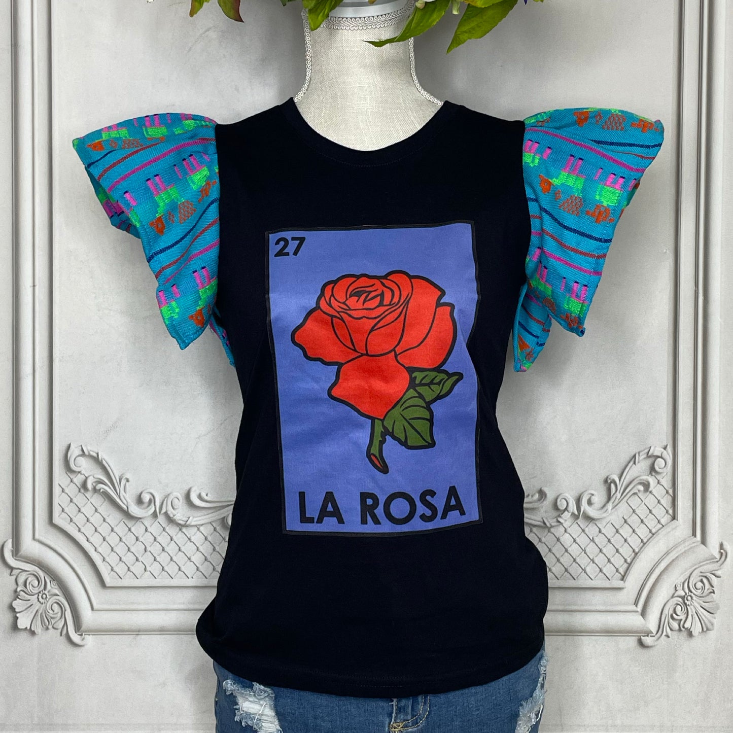 Loteria T-Shirt Cambaya Sleeve - LA ROSA