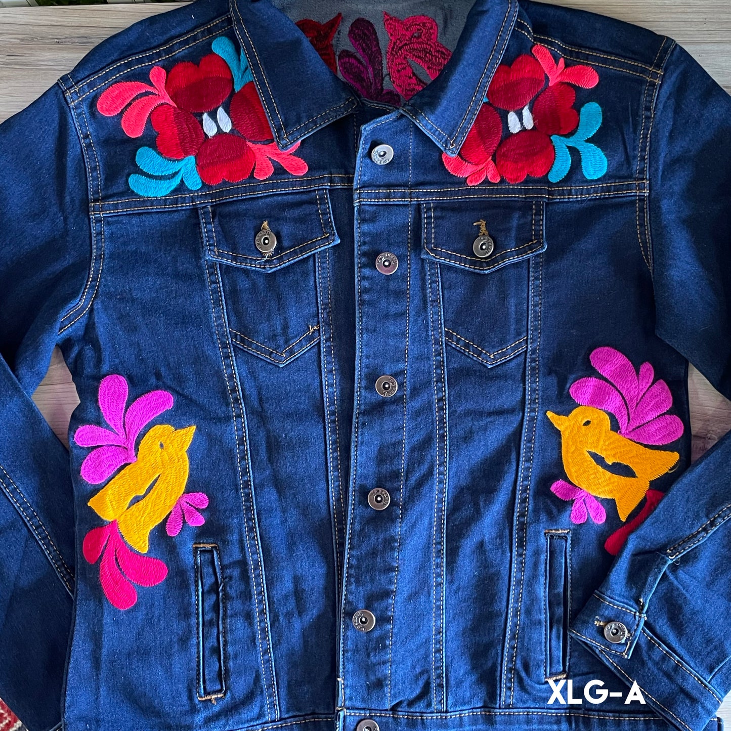 Mexican Embroidered Denim Jacket - Jalapa