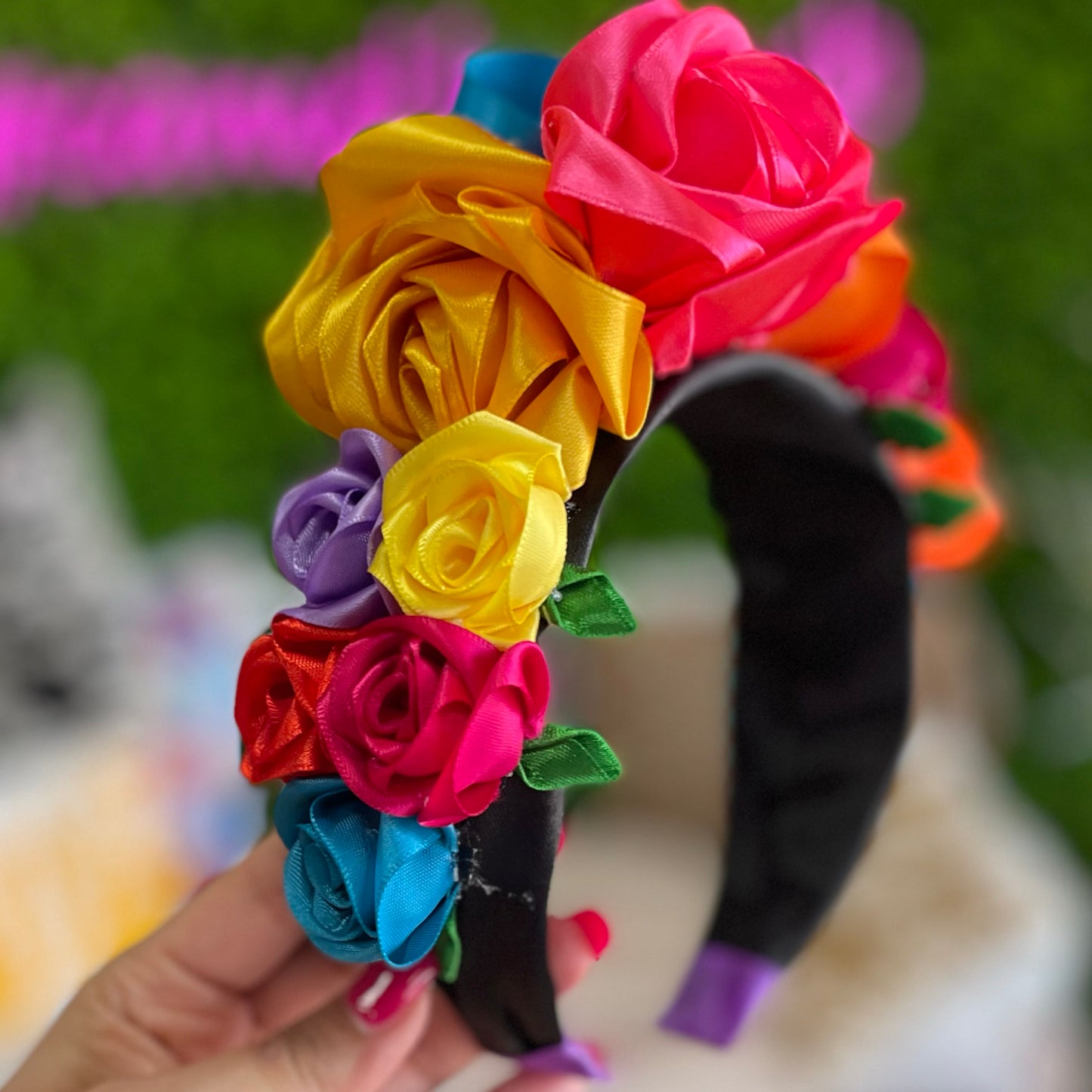 Frida Floral Headband - Ribbon Roses
