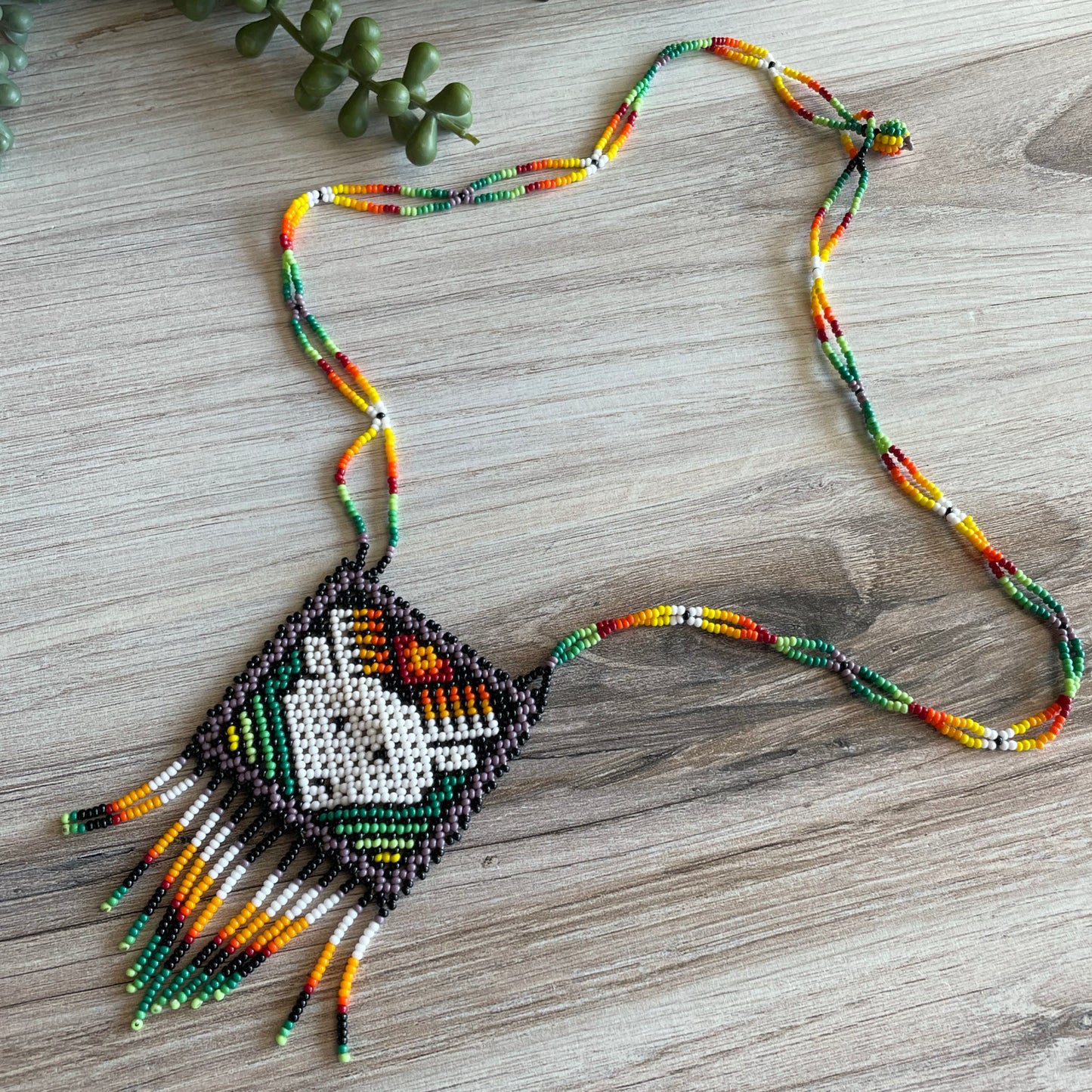 Collier de perles mexicain Huichol - Cerf