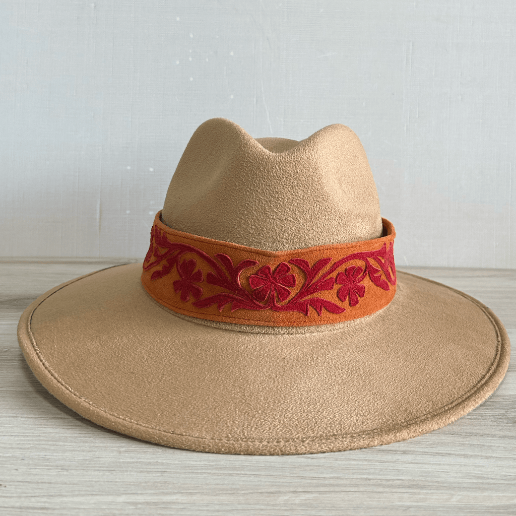 Indiana Style Fedora Hat -Tamaulipeca Leather Band Indiana Style Fedora Hat -Tamaulipeca Leather Band