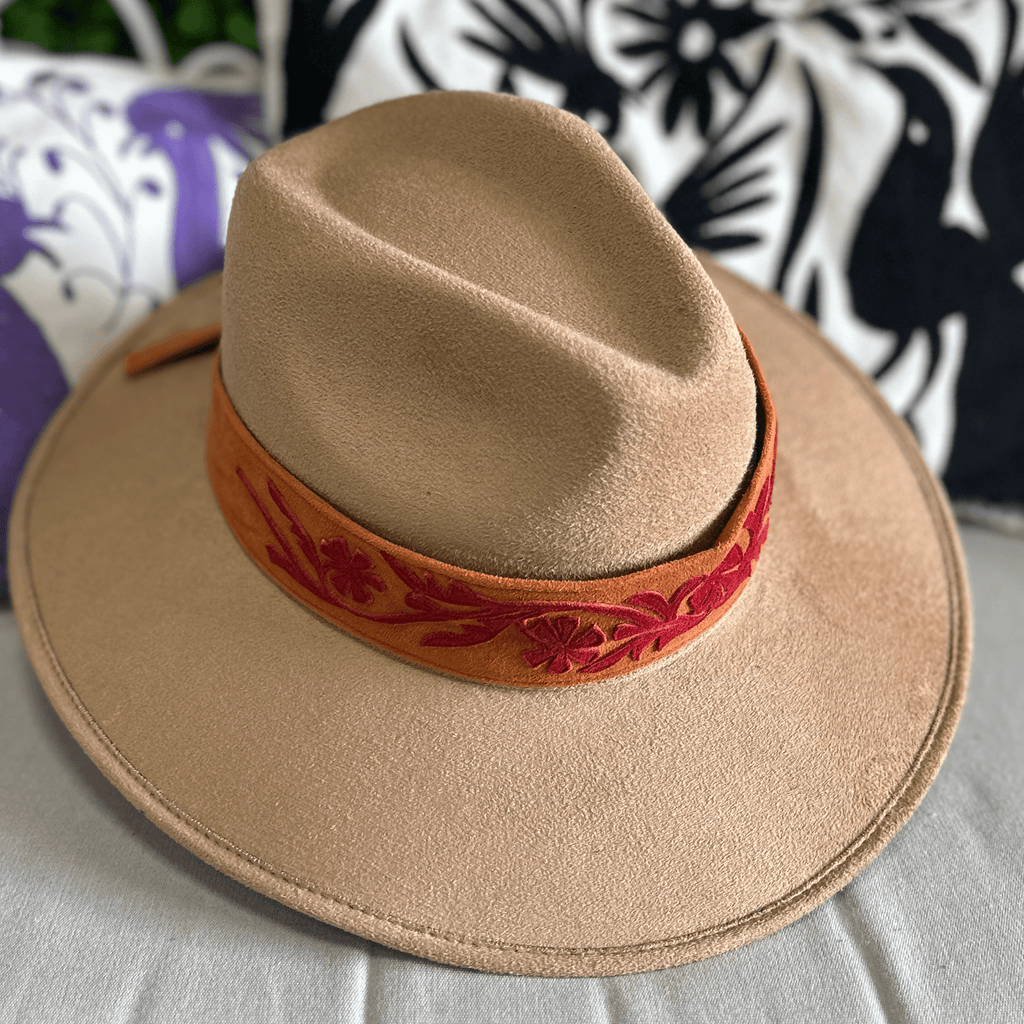 Indiana Style Fedora Hat -Tamaulipeca Leather Band Indiana Style Fedora Hat -Tamaulipeca Leather Band