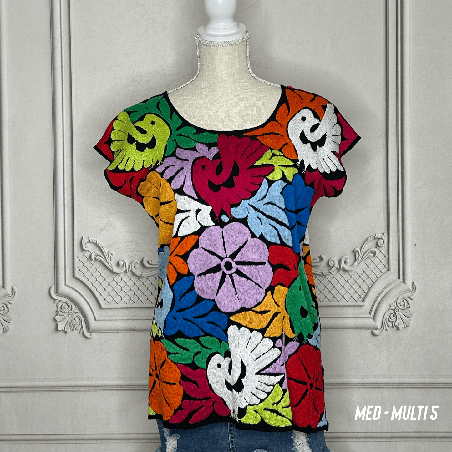 Jalapa Mexican Blouse - BK Multi Jalapa Mexican Blouse - BK Multi