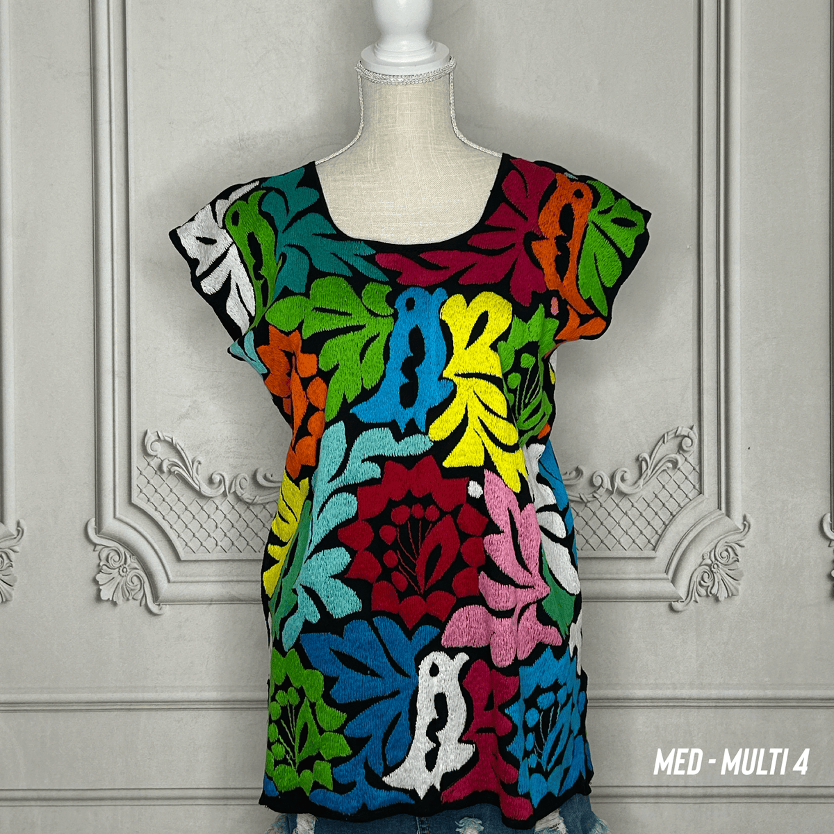 Jalapa Mexican Blouse - BK Multi Jalapa Mexican Blouse - BK Multi