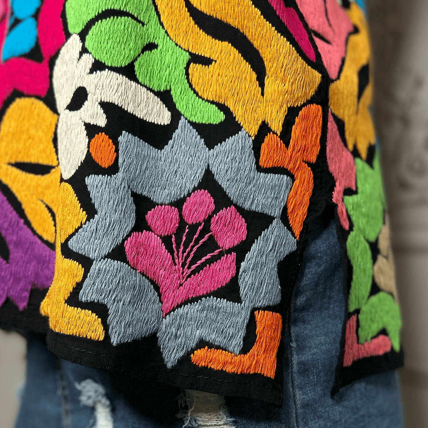 Jalapa Mexican Blouse - BK Multi Jalapa Mexican Blouse - BK Multi