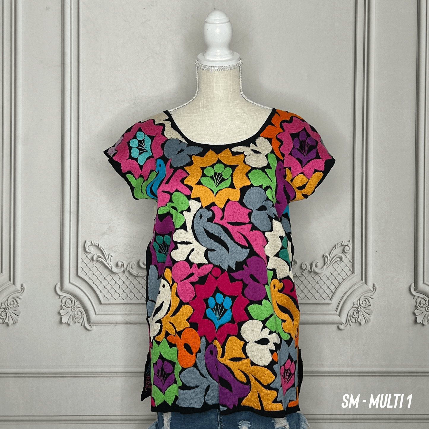 Jalapa Mexican Blouse - BK Multi Jalapa Mexican Blouse - BK Multi