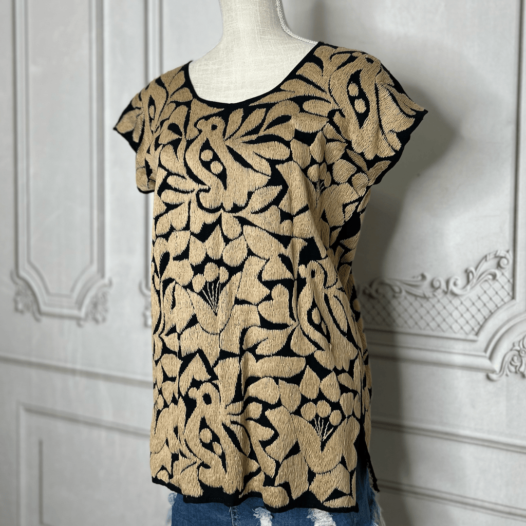 Jalapa Mexican Blouse - Gold Jalapa Mexican Blouse - Gold