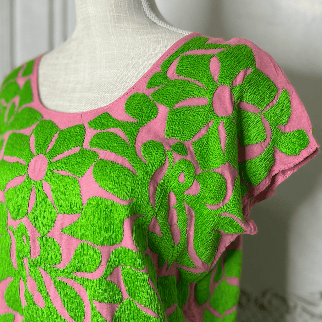Jalapa Mexican Blouse - Lime Green Jalapa Mexican Blouse - Lime Green