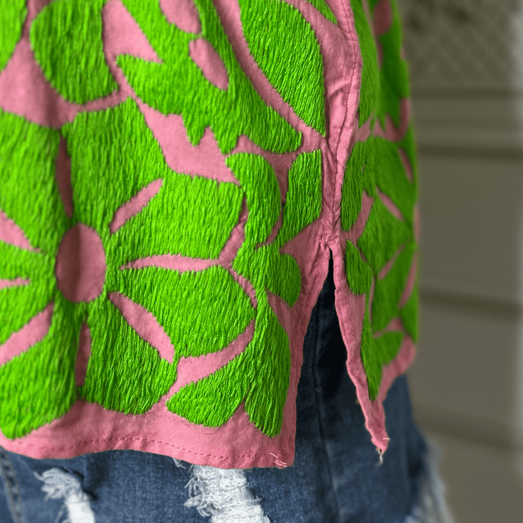 Jalapa Mexican Blouse - Lime Green Jalapa Mexican Blouse - Lime Green