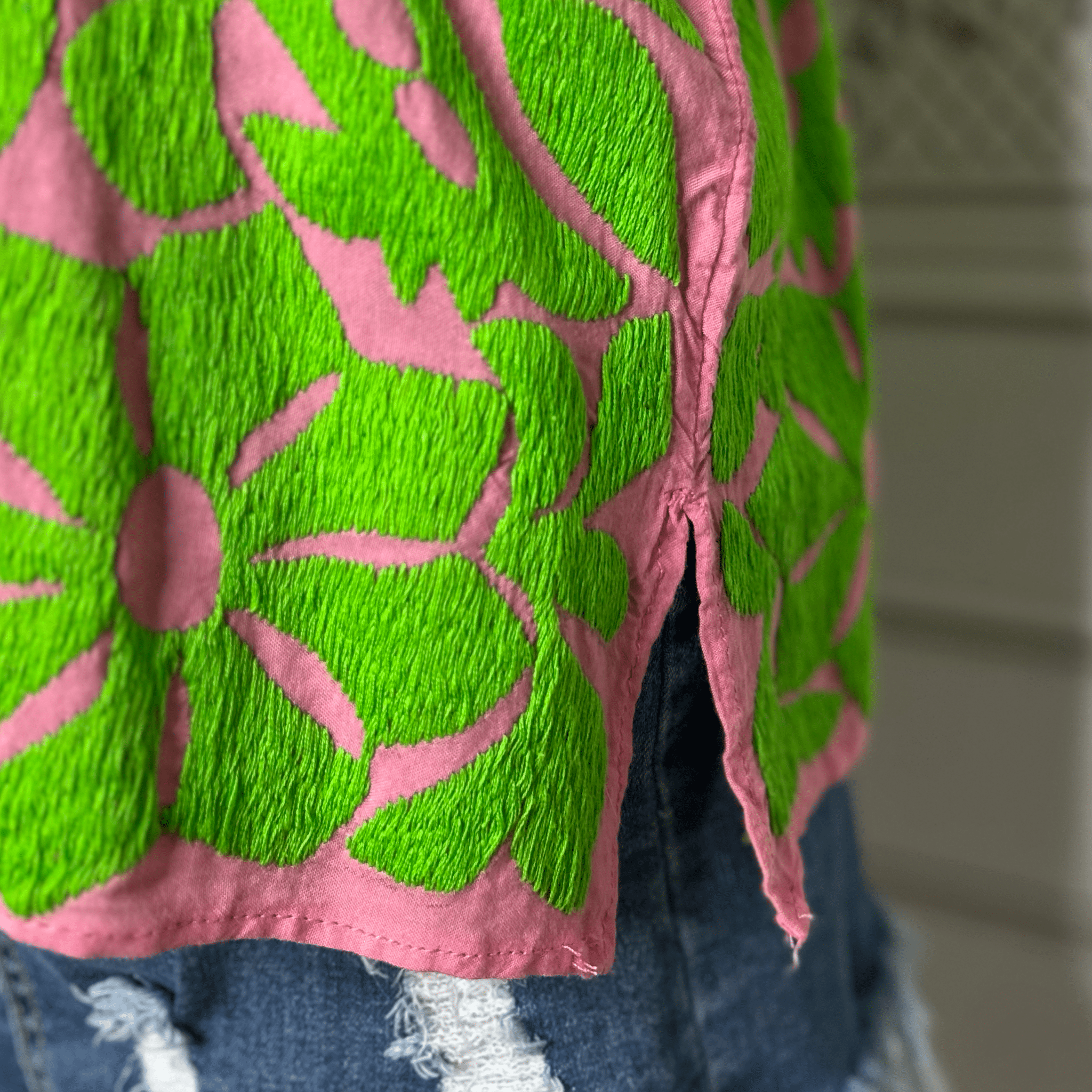 Jalapa Mexican Blouse - Lime Green Jalapa Mexican Blouse - Lime Green