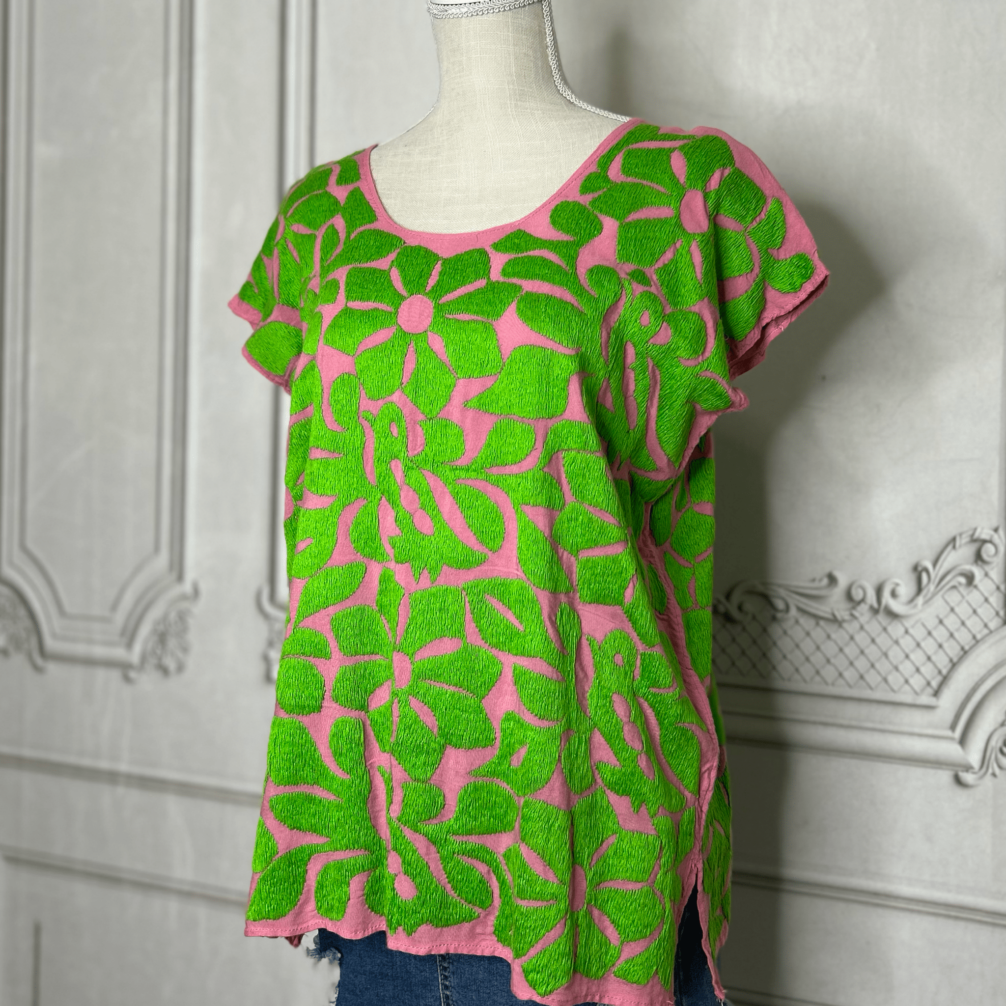 Jalapa Mexican Blouse - Lime Green Jalapa Mexican Blouse - Lime Green