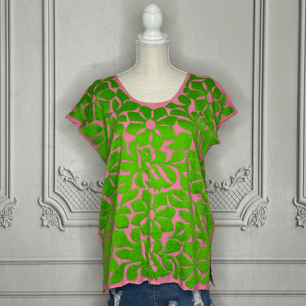 Jalapa Mexican Blouse - Lime Green Jalapa Mexican Blouse - Lime Green