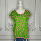 Jalapa Mexican Blouse - Lime Green Jalapa Mexican Blouse - Lime Green