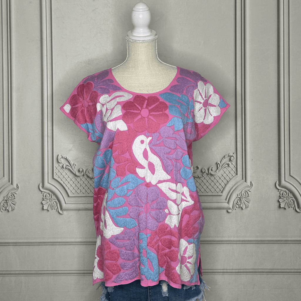 Jalapa Mexican Blouse - Pink Jalapa Mexican Blouse - Pink