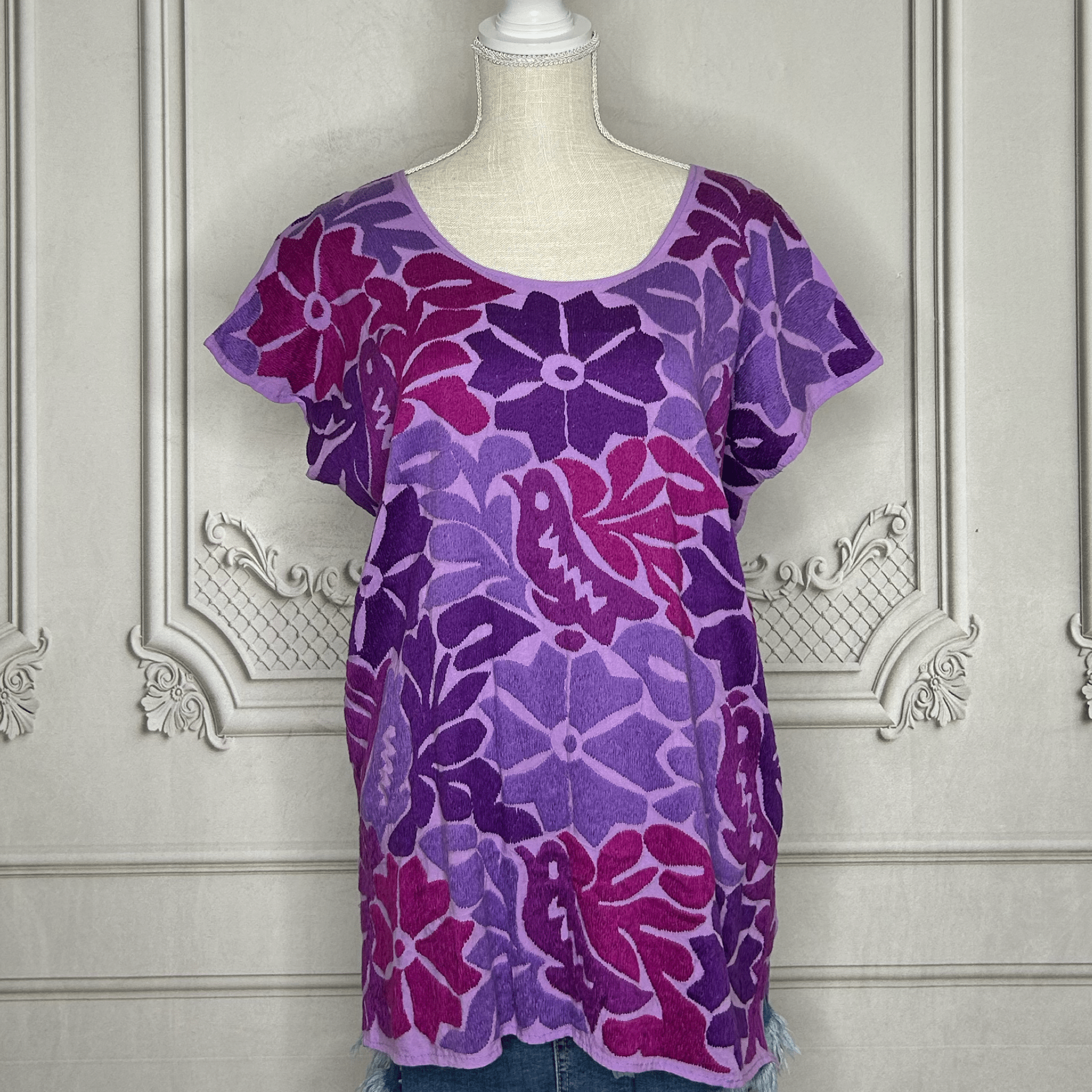 Jalapa Mexican Blouse - Purple Jalapa Mexican Blouse - Purple