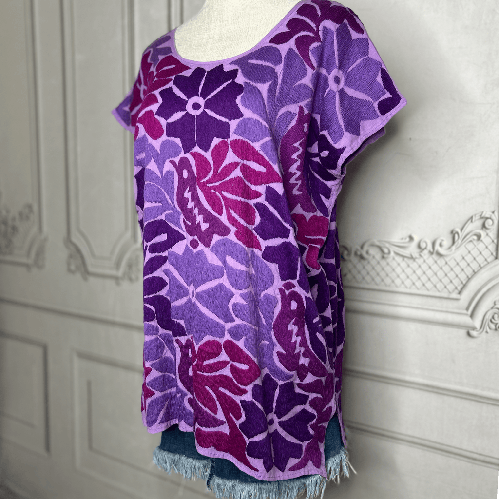 Jalapa Mexican Blouse - Purple Jalapa Mexican Blouse - Purple